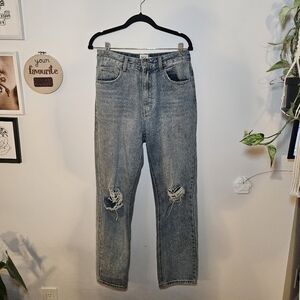 Princess Polly High-Waist Distressed Jeans